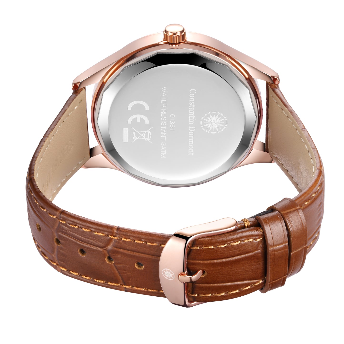 Constantin Durmont Herren Armbanduhr Tourvère Blanc Rosé