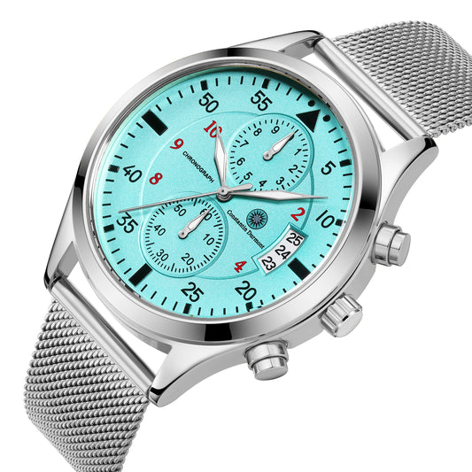 Constantin Durmont Herren Armbanduhr Lumadoré Turquoise Acier