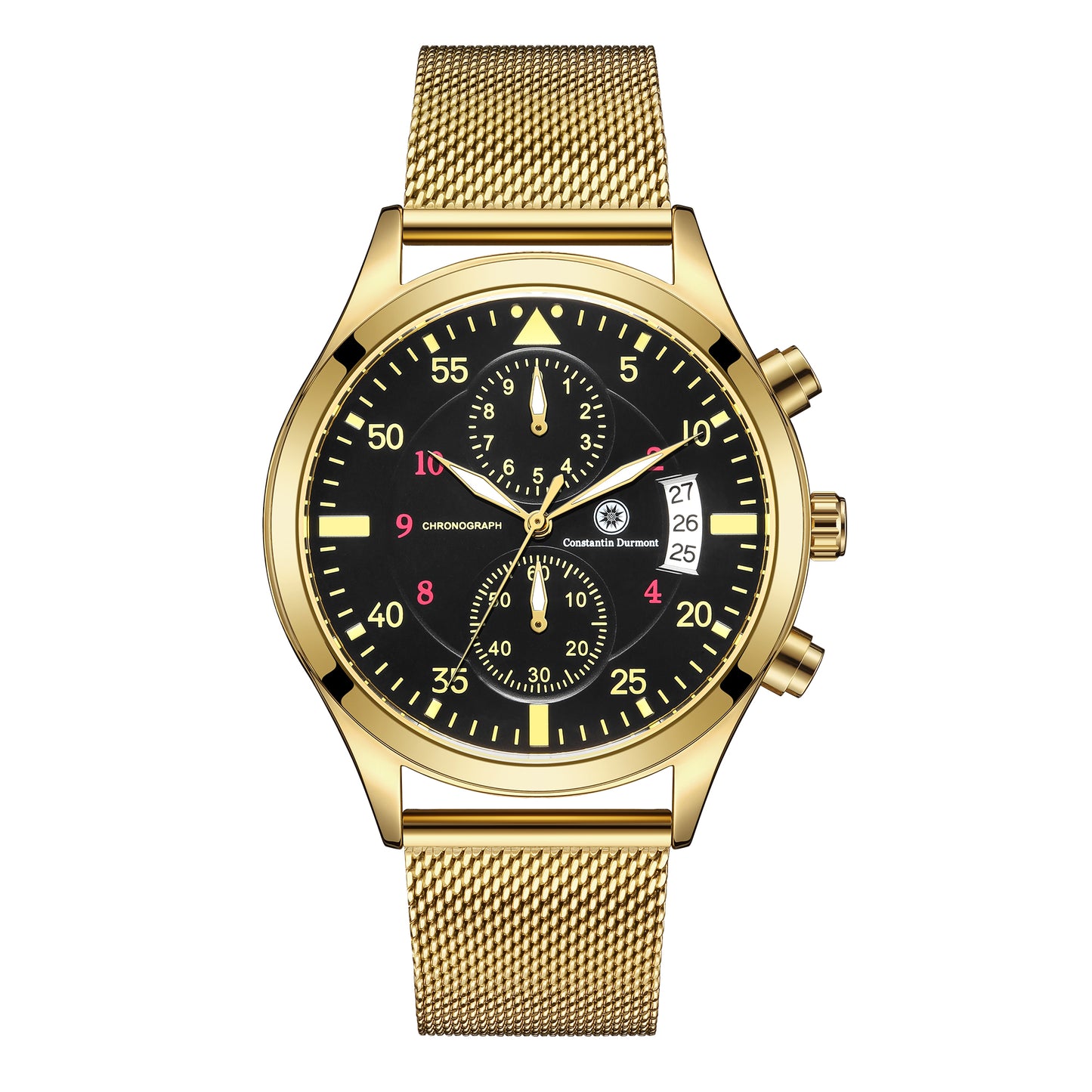 Constantin Durmont Herren Armbanduhr Fliegeruhr Mondevoir GDBK