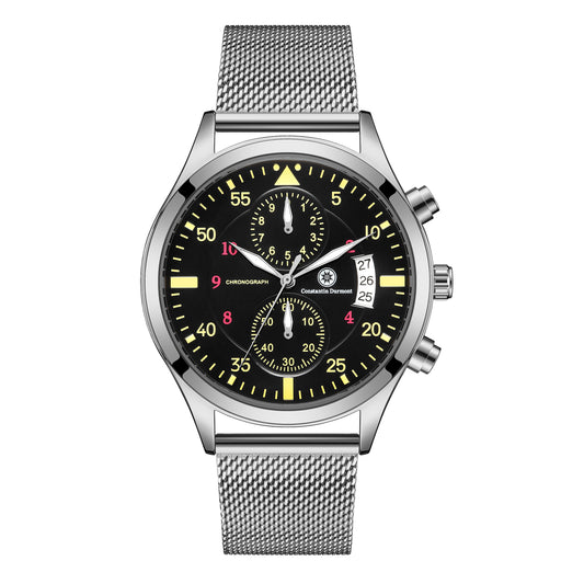 Constantin Durmont  Herren Armbanduhr Fliegeruhr Mondevoir SMBK