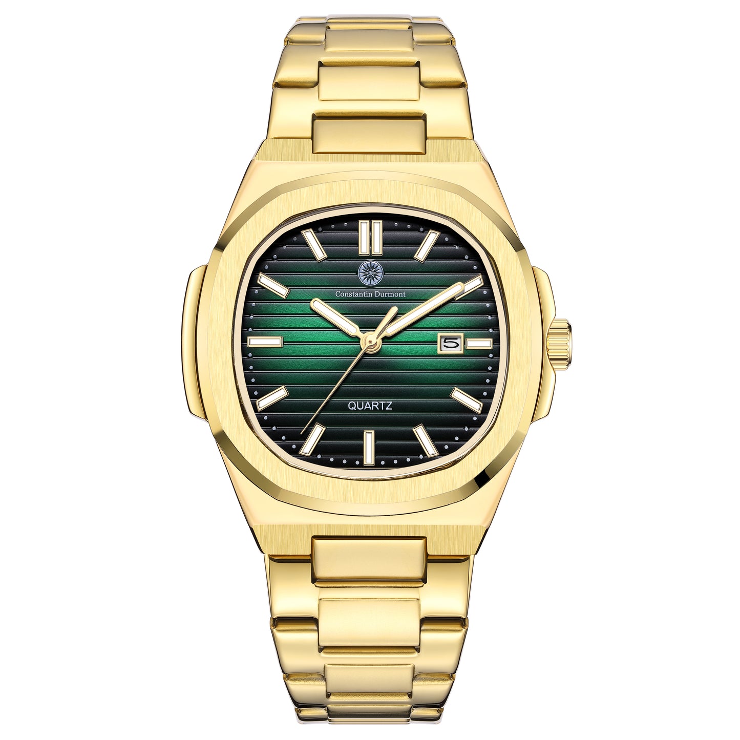 Constantin Durmont Herren Armbanduhr Solémire noir doré