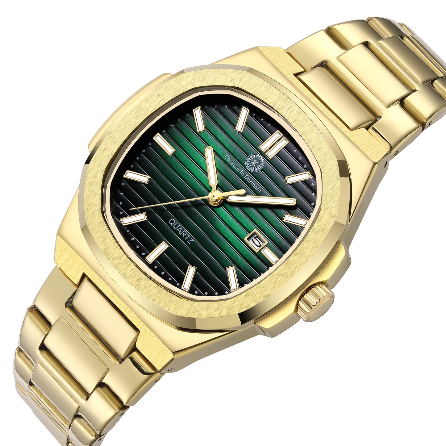 Constantin Durmont Herren Armbanduhr Solémire noir doré