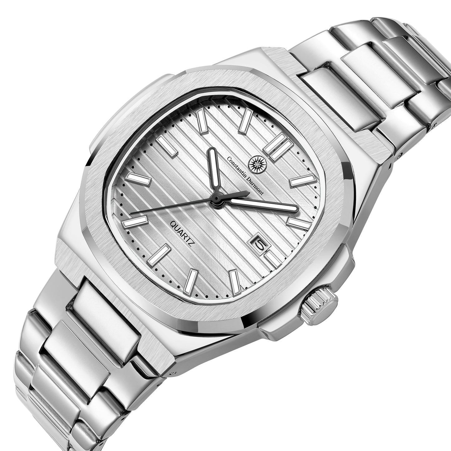 Constantin Durmont Herren Armbanduhr Solémire gris acier