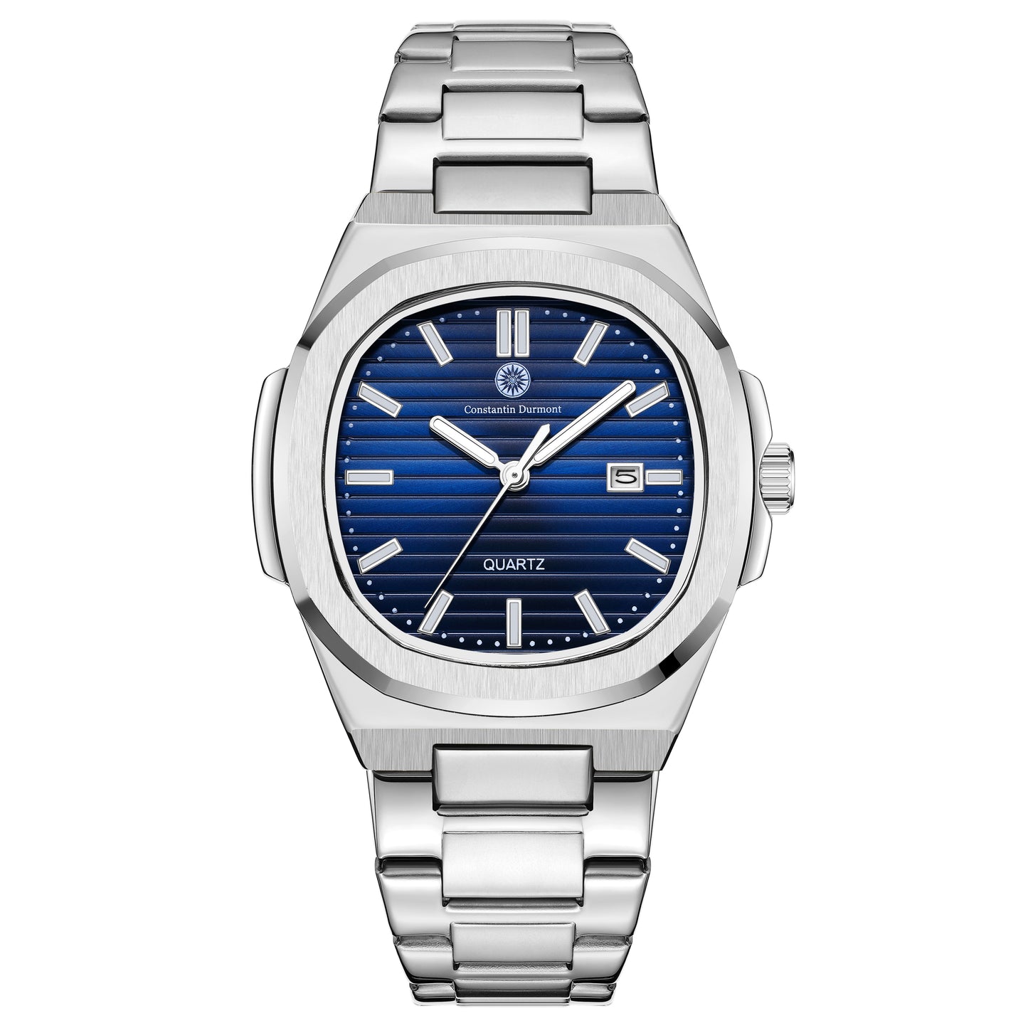 Constantin Durmont Herren Armbanduhr Solémire bleu acier