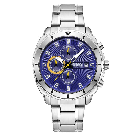 THE RAYX Herren Armbanduhr Xavento Belvorno Blu/Giallo
