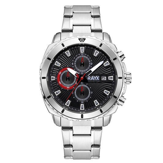 THE RAYX Herren Armbanduhr Xavento Torvanto Nero/Rosso