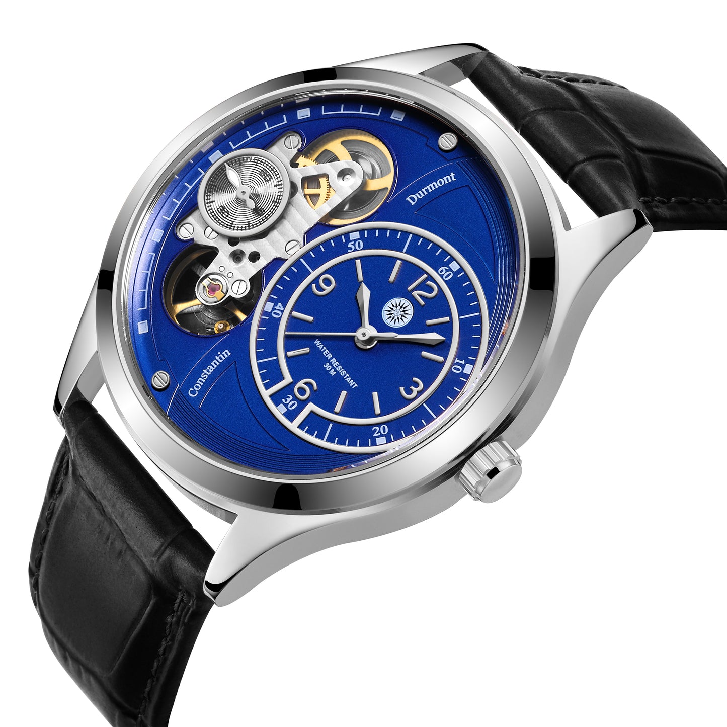 Constantin Durmont Herren Armbanduhr Tourvère Bleu Acier