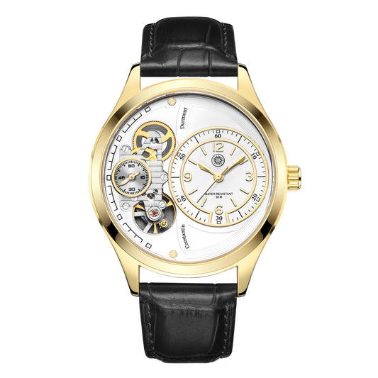 Constantin Durmont Herren Armbanduhr Tourvère Blanc Doré