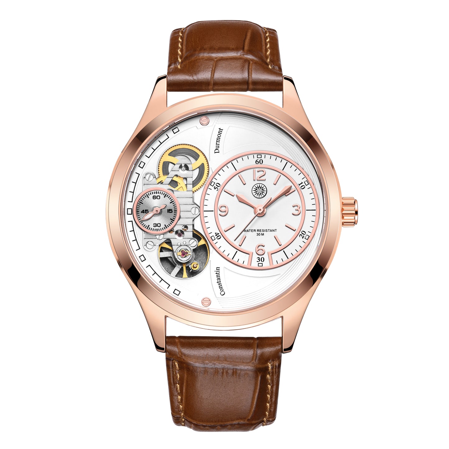 Constantin Durmont Herren Armbanduhr Tourvère Blanc Rosé