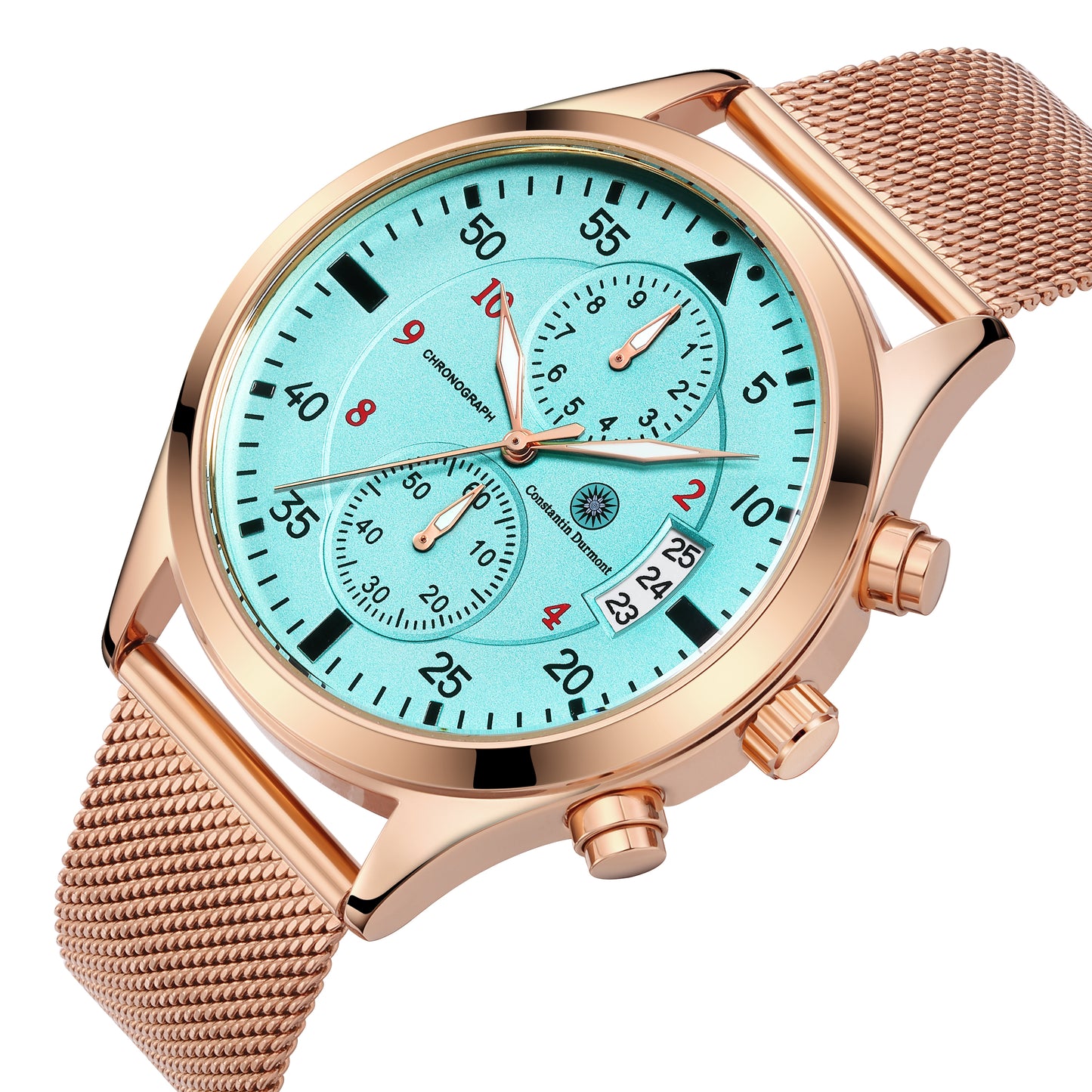 Constantin Durmont Herren Armbanduhr Lumadoré Rosé Acier