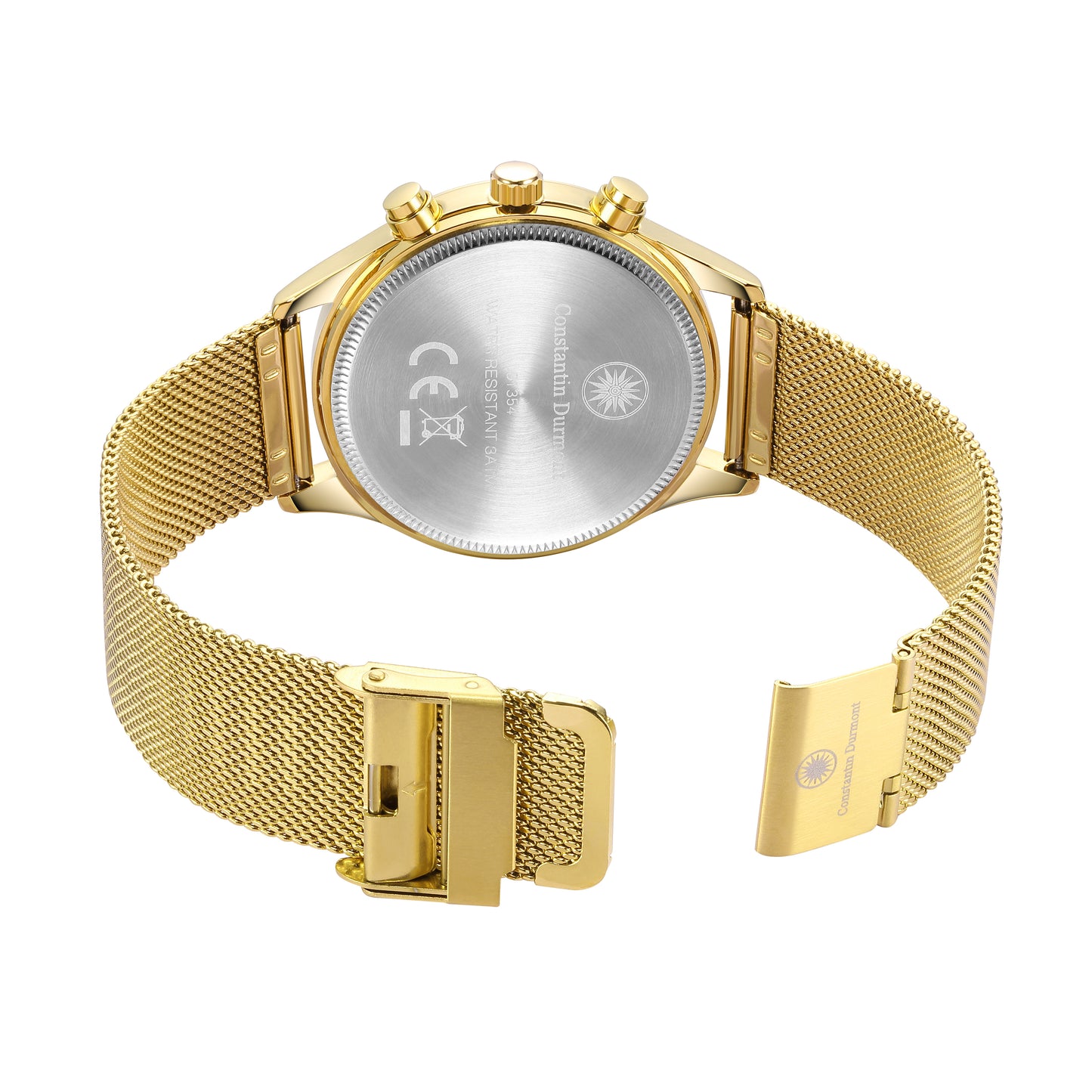 Constantin Durmont Herren Armbanduhr Lumadoré Vert Doré