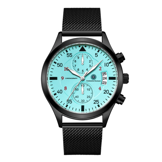 Constantin Durmont Herren Armbanduhr Lumadoré Turquoise Noir