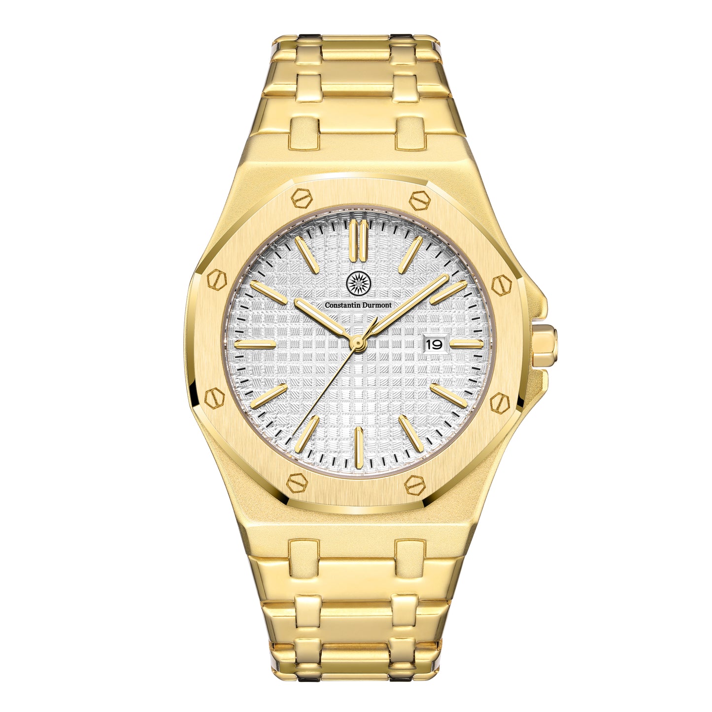 Constantin Durmont Herren Armbanduhr Montédur Blanc Doré