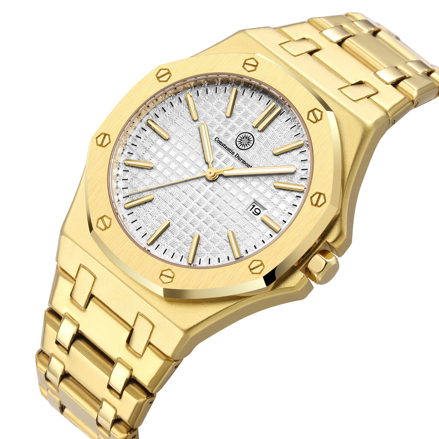 Constantin Durmont Herren Armbanduhr Montédur Blanc Doré