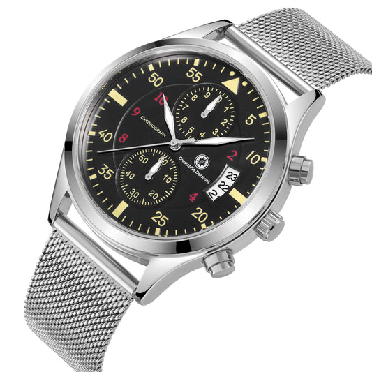 Constantin Durmont  Herren Armbanduhr Fliegeruhr Mondevoir SMBK
