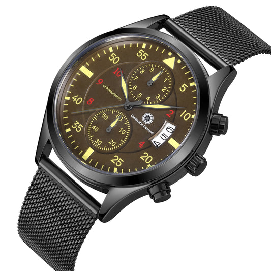 Constantin Durmont Herren Armbanduhr Fliegeruhr Mondevoir IPAZ