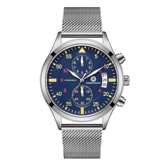 Constantin Durmont  Herren Armbanduhr Fliegeruhr Mondevoir SMBL